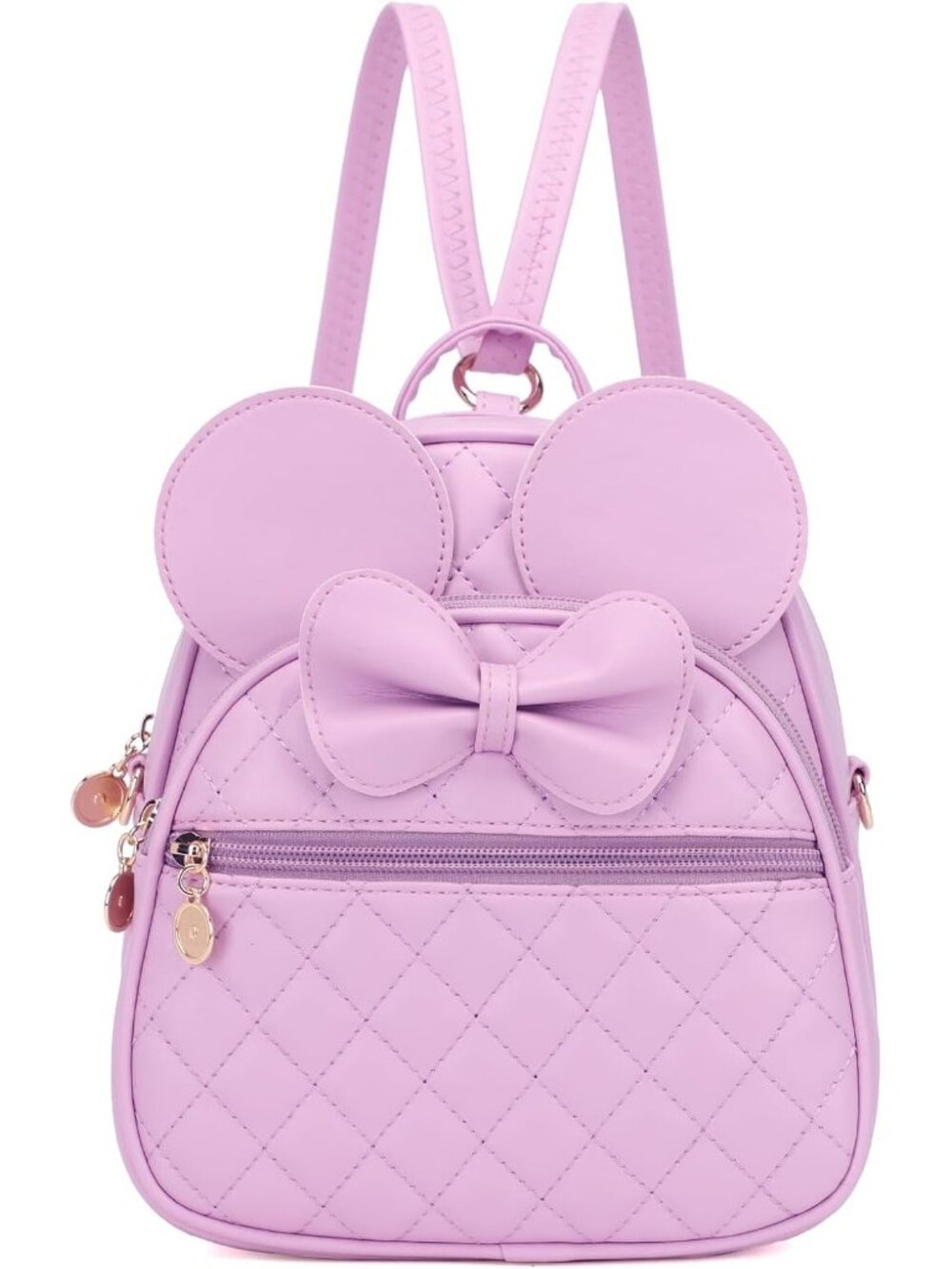 Women Girls Dx Light Purple Mini Backpack Cute Bowknot Convertible Shoulder Bag